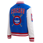MLB CHICAGO CUBS MASHUP WOOL WOMEN'S VARSITY JACKET (ROYAL BLUE/RED)