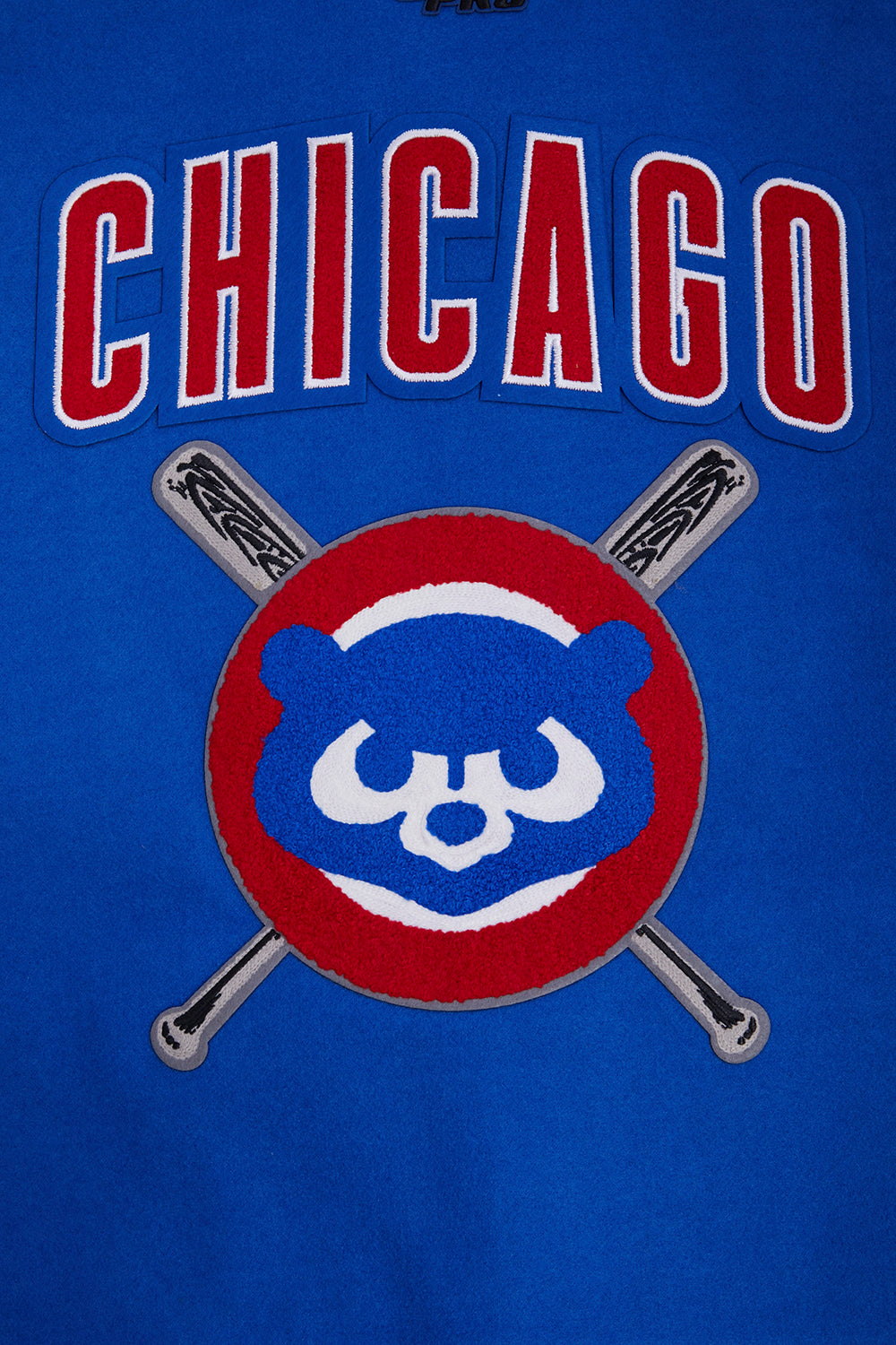 MLB CHICAGO CUBS MASHUP WOOL WOMEN'S VARSITY JACKET (ROYAL BLUE/RED)