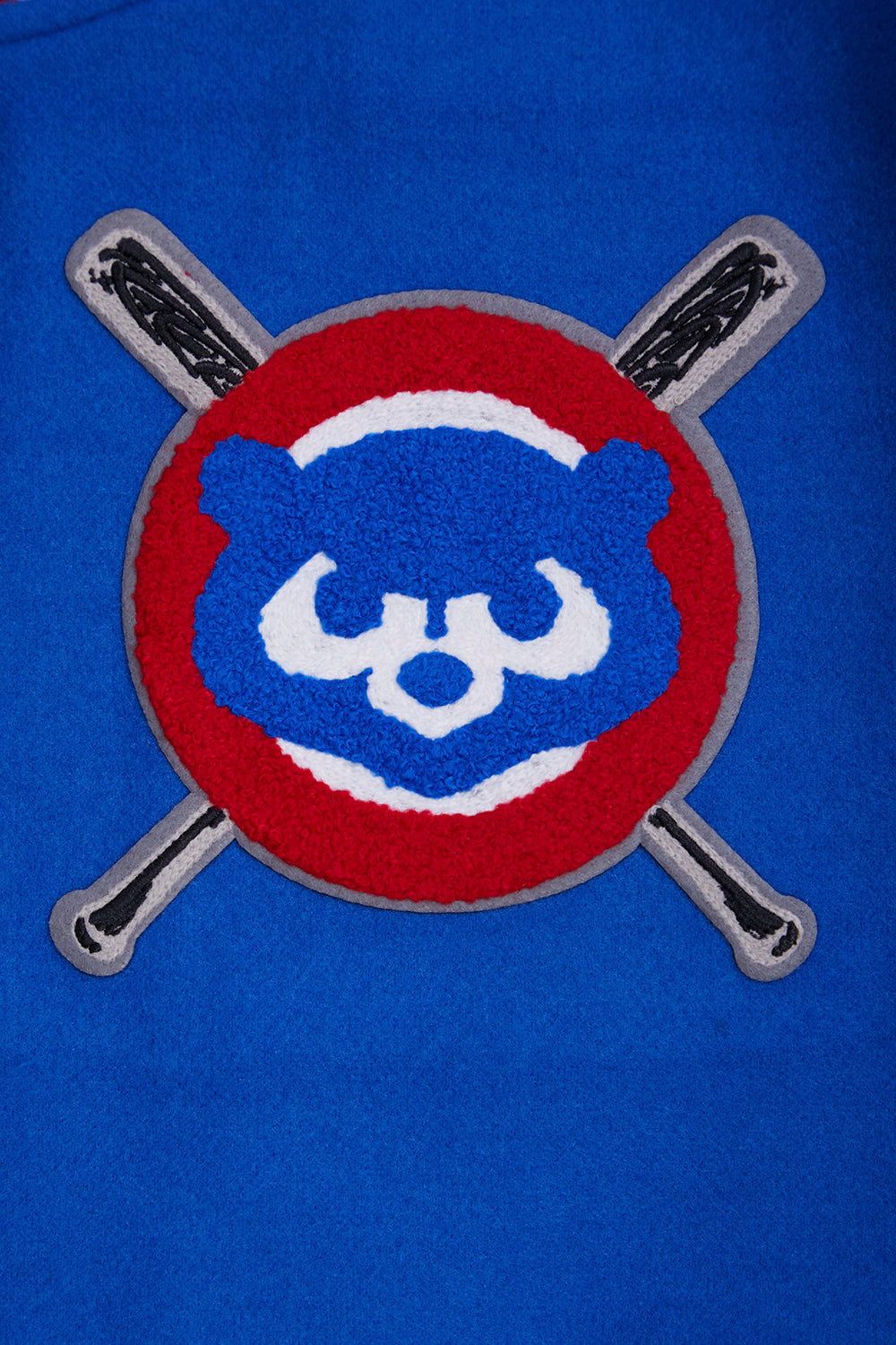 MLB CHICAGO CUBS MASHUP WOOL WOMEN'S VARSITY JACKET (ROYAL BLUE/RED)