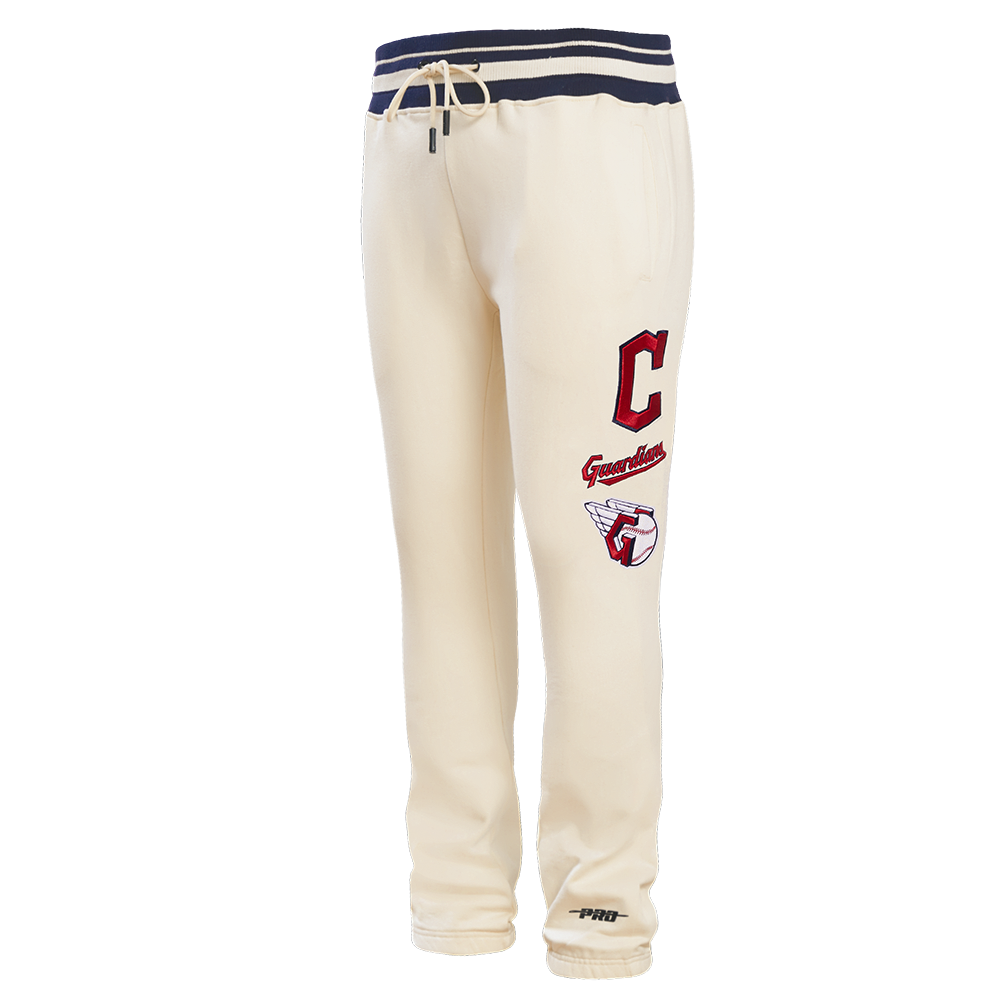 MLB CLEVELAND GUARDIANS RETRO CLASSIC MEN'S SWEATPANT (EGGSHELL/ MIDNIGHT NAVY)
