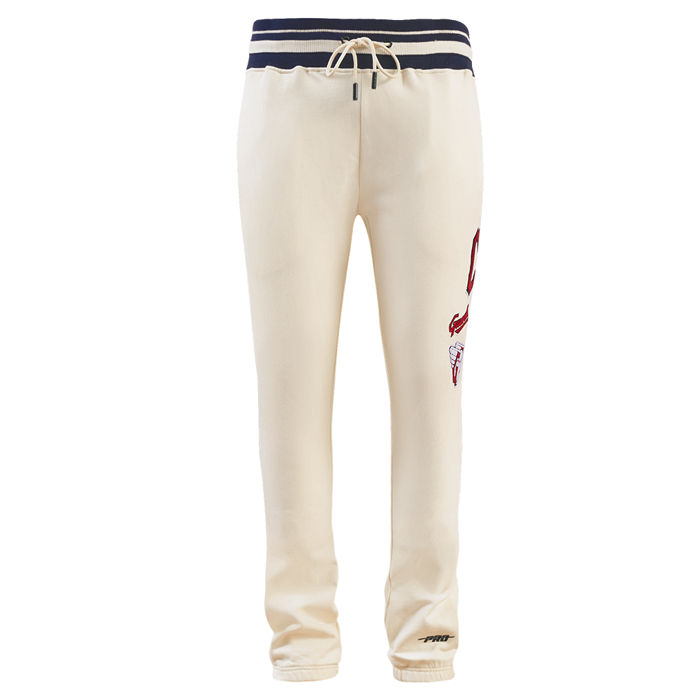 MLB CLEVELAND GUARDIANS RETRO CLASSIC MEN'S SWEATPANT (EGGSHELL/ MIDNIGHT NAVY)