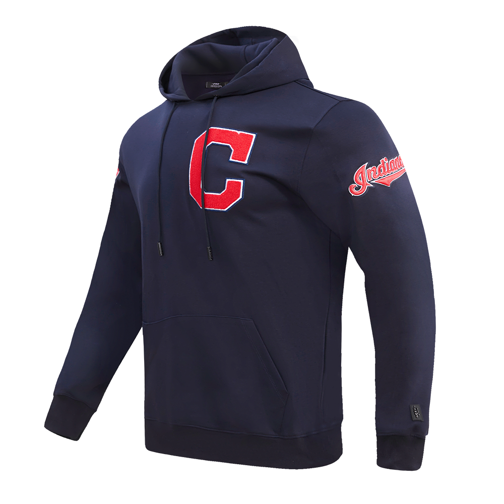 MLB CLEVELAND GUARDIANS CLASSIC CHENILLE MEN'S PO HOODIE (MIDNIGHT NAVY)