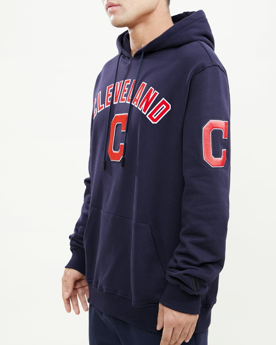 MLB CLEVELAND GUARDIANS CLASSIC MEN'S PULLOVER HOODIE (MIDNIGHT NAVY)