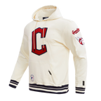 MLB CLEVELAND GUARDIANS RETRO CLASSIC MEN'S PULLOVER HOODIE (EGGSHELL/ MIDNIGHT NAVY)