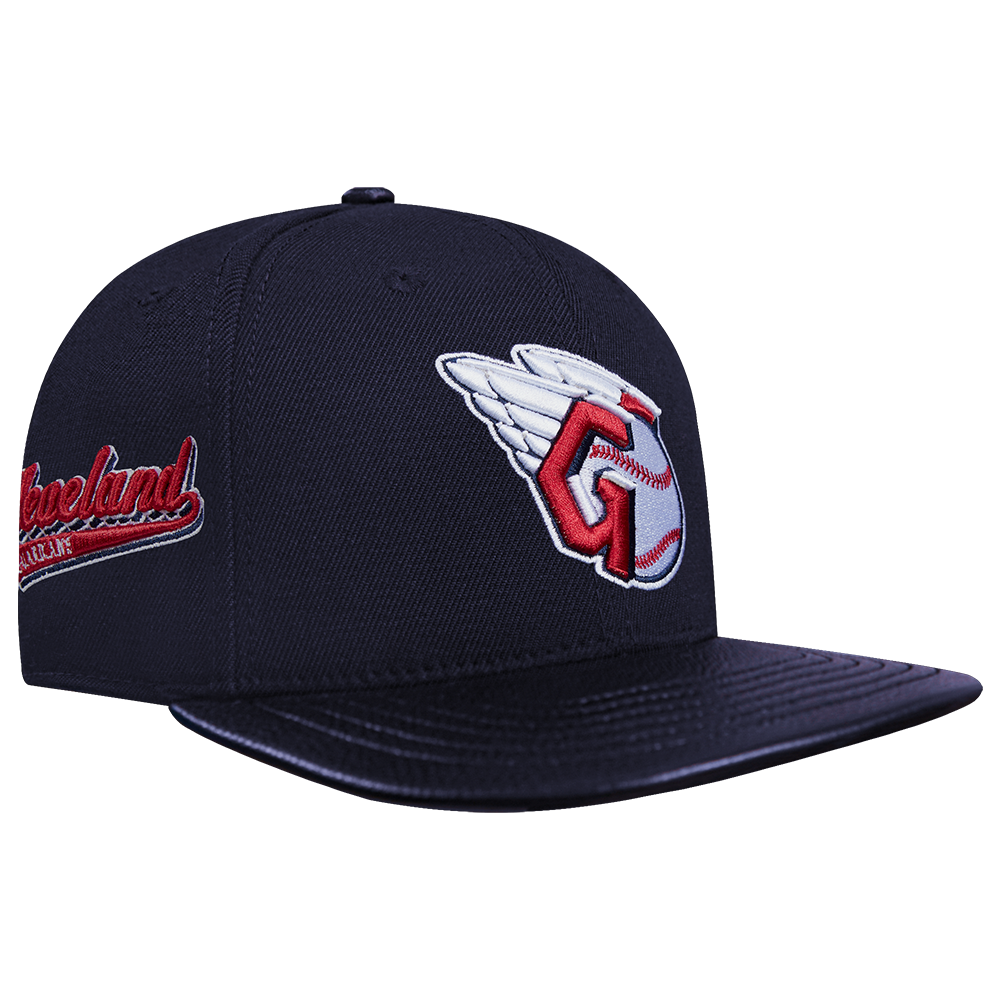 MLB CLEVELAND GUARDIANS SCRIPT TAIL WOOL STRAPBACK (MIDNIGHT NAVY)