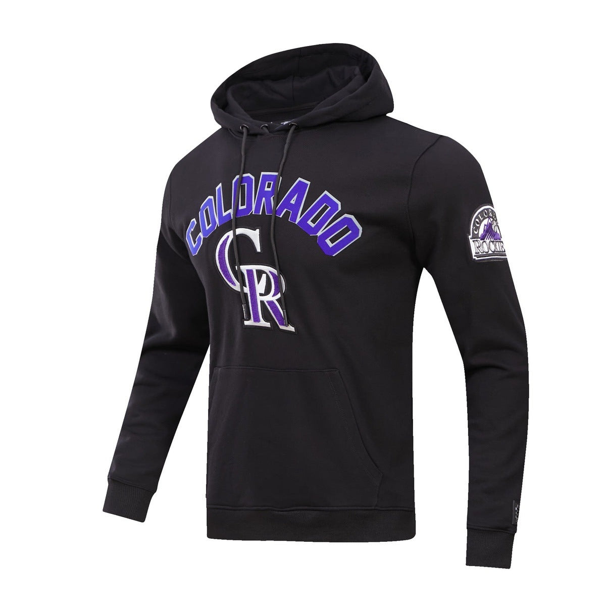 MLB COLORADO ROCKIES CLASSIC MEN'S PULLOVER HOODIE (BLACK)
