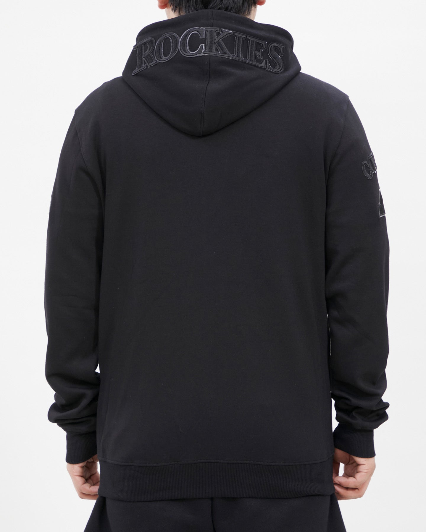 MLB COLORADO ROCKIES TRIPLE BLACK FULL ZIP HOODIE  (TRIPLE BLACK)