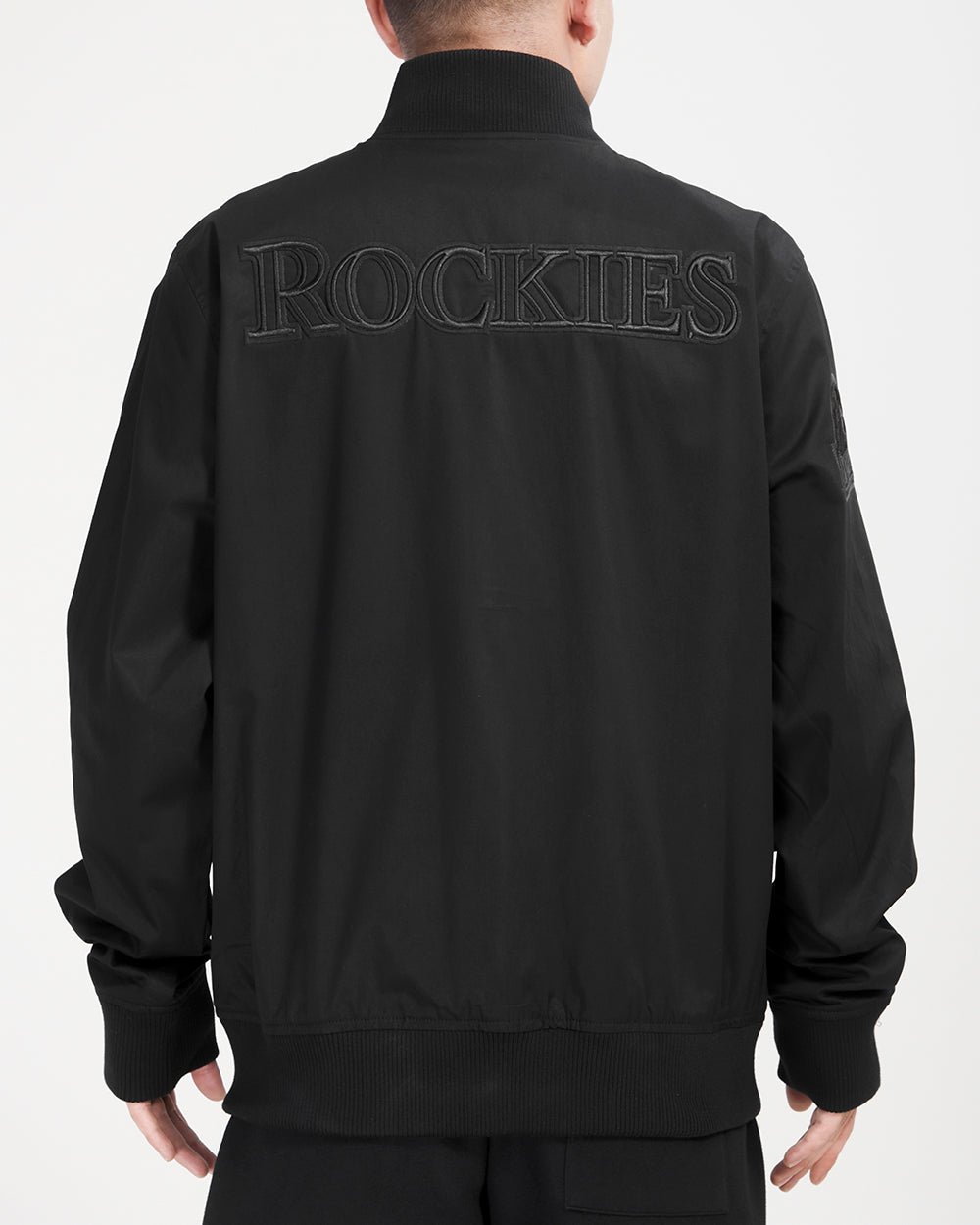 MLB COLORADO ROCKIES NEUTRAL MEN'S TWILL JACKET (BLACK)