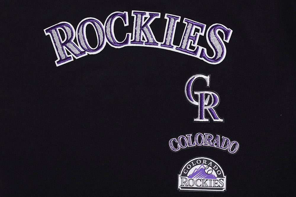MLB COLORADO ROCKIES RETRO CLASSIC HAUT À COUPE CARRÉE POUR FEMME (NOIR)