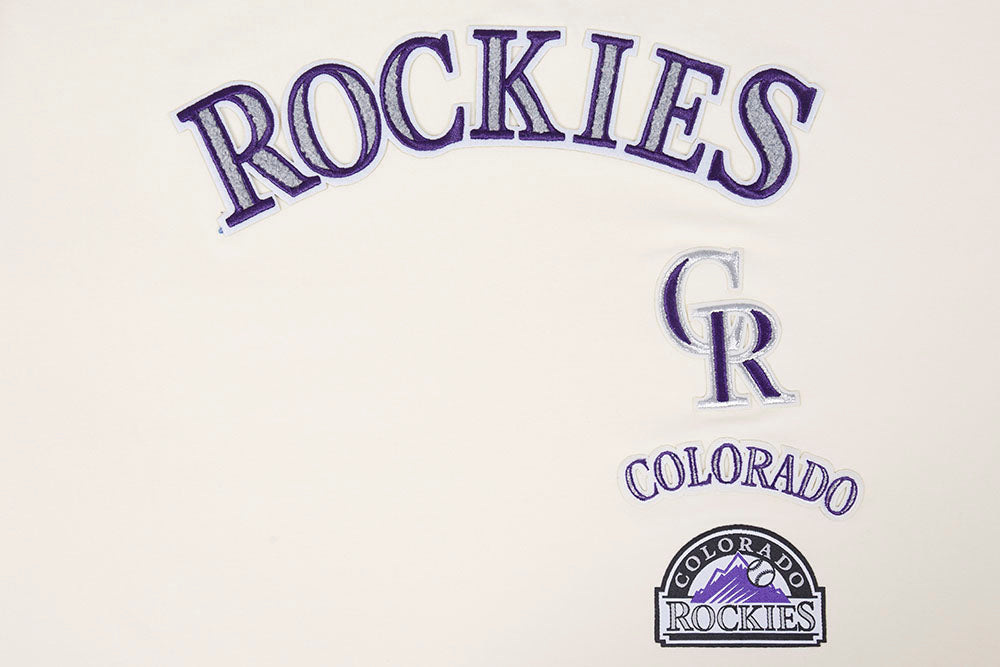 MLB COLORADO ROCKIES RETRO CLASSIC WOMEN'S BOXY TOP (EGGSHELL)