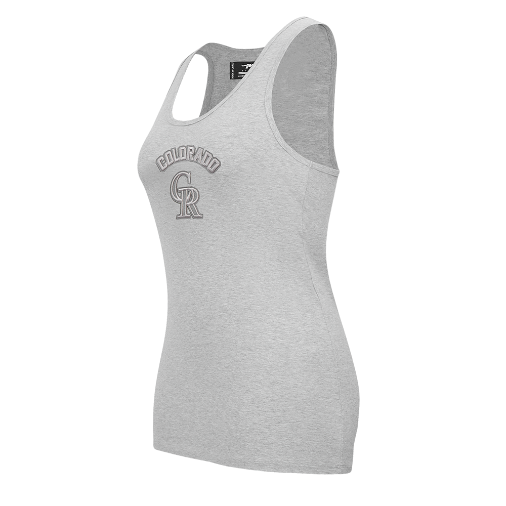 MLB COLORADO ROCKIES TRIPLE TONAL CAMISOLE DOS NAGEUR À COUPE DÉCONTRACTÉE POUR FEMME (GRIS CHINÉ)