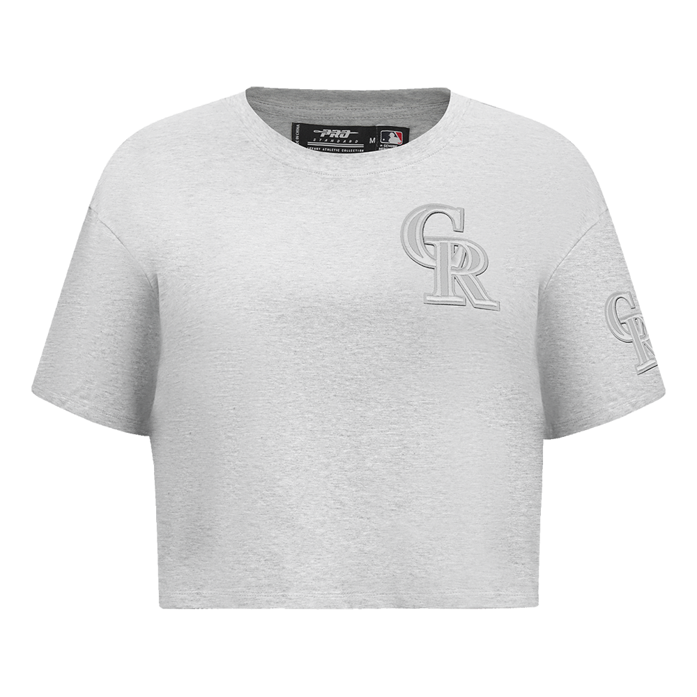 MLB COLORADO ROCKIES TRIPLE TONAL SINGLE JERSEY BOXY WOMEN'S TEE (HEATHER GREY)