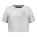 MLB COLORADO ROCKIES TRIPLE TONAL SINGLE JERSEY BOXY WOMEN'S TEE (HEATHER GREY)