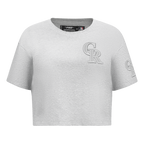 MLB COLORADO ROCKIES TRIPLE TONAL SINGLE JERSEY BOXY WOMEN'S TEE (HEATHER GREY)