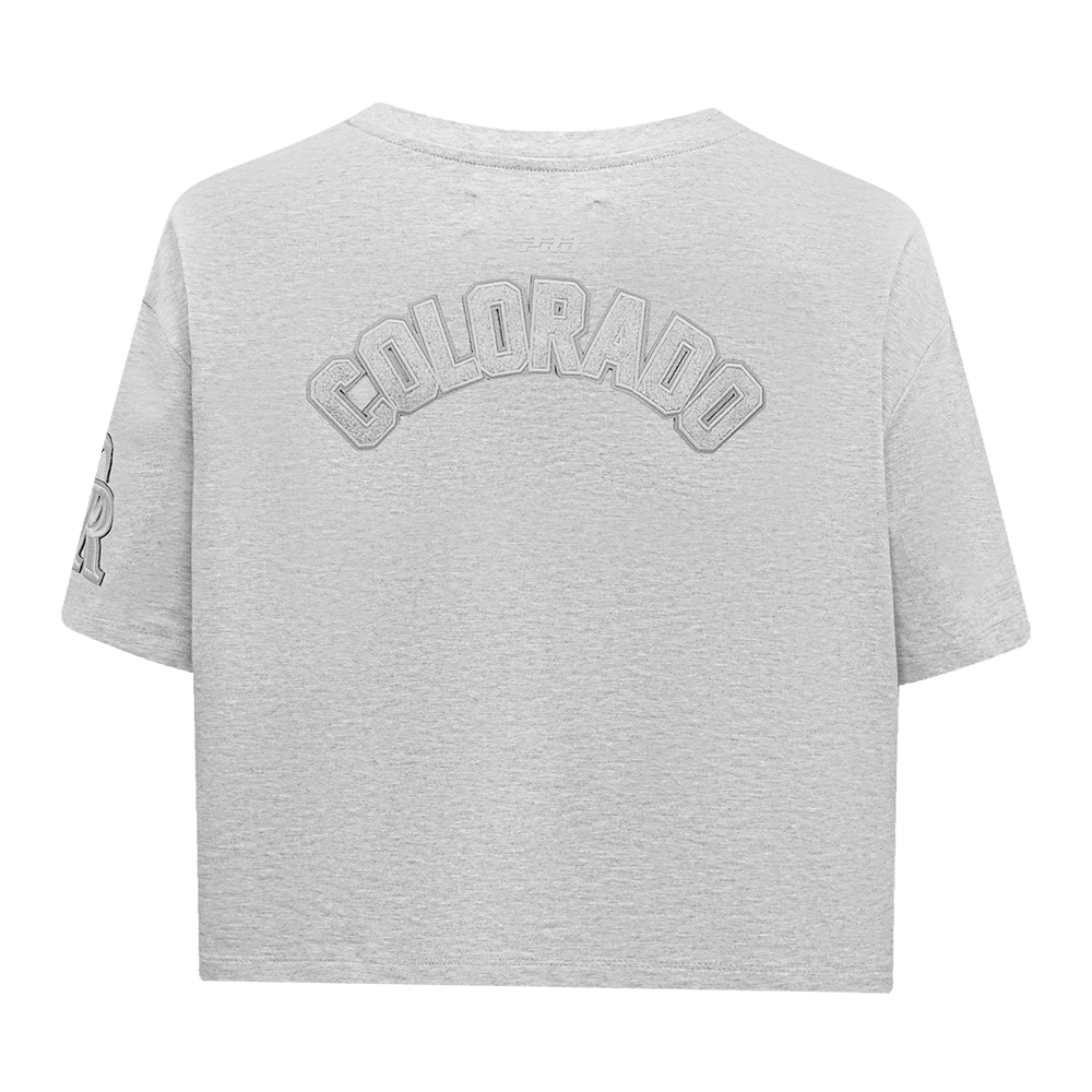 MLB COLORADO ROCKIES TRIPLE TONAL SINGLE JERSEY BOXY WOMEN'S TEE (HEATHER GREY)