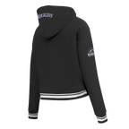 MLB COLORADO ROCKIES RETRO CLASSIC CHANDAIL À CAPUCHON COURT CÔTELÉ POUR FEMME (NOIR)