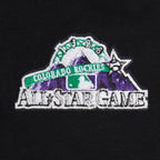 MLB COLORADO ROCKIES RETRO CLASSIC CHANDAIL À CAPUCHON COURT CÔTELÉ POUR FEMME (NOIR)