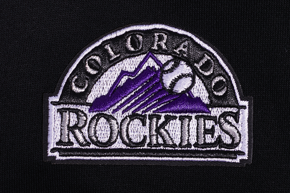 MLB COLORADO ROCKIES RETRO CLASSIC WOMEN'S RIB CREWNECK (BLACK)