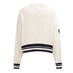 MLB COLORADO ROCKIES RETRO CLASSIC CHANDAIL À COL ROND CÔTELÉ POUR FEMME (COQUILLE D'ŒUF/NOIR)