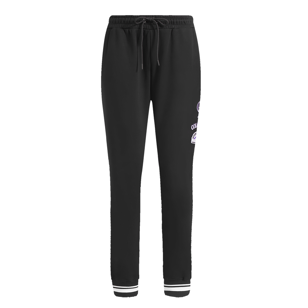MLB COLORADO ROCKIES RETRO CLASSIC WOMEN'S RIB SWEATPANT (BLACK)