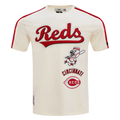 MLB CINCINNATI REDS RETRO CLASSIC HAUT À RAYURES POUR HOMME (COQUILLE D'ŒUF/ROUGE)