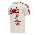 MLB CINCINNATI REDS RETRO CLASSIC HAUT À RAYURES POUR HOMME (COQUILLE D'ŒUF/ROUGE)
