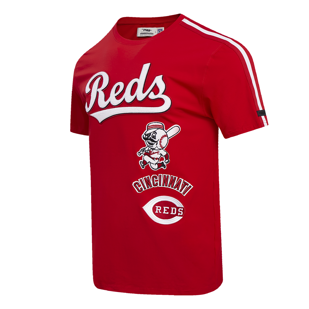 MLB CINCINNATI REDS RETRO CLASSIC HAUT À RAYURES POUR HOMME (ROUGE)