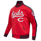 MLB CINCINNATI REDS CURRENT LOGO PRO GAME DAY MEN'S DK JACKET (RED/BLACK/WHITE)