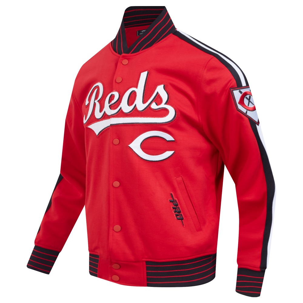 MLB CINCINNATI REDS CURRENT LOGO PRO GAME DAY MEN'S DK JACKET (RED/BLACK/WHITE)