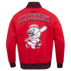 MLB CINCINNATI REDS CURRENT LOGO PRO GAME DAY MEN'S DK JACKET (RED/BLACK/WHITE)