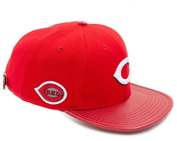 MLB CINCINNATI REDS LOGO GATOR VISOR UNISEX STRAPBACK HAT (RED)