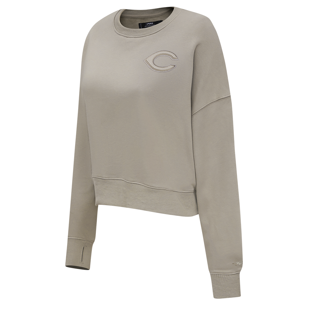 MLB CINCINNATI REDS NEUTRAL CHANDAIL À COL ROND EN MOLLETON (TAUPE)