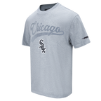 MLB CHICAGO WHITE SOX LIVING LARGE HAUT EN JERSEY DE COTON À ÉPAULES TOMBANTES POUR HOMME (GRIS CHINÉ FONCÉ)