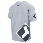 MLB CHICAGO WHITE SOX LIVING LARGE HAUT EN JERSEY DE COTON À ÉPAULES TOMBANTES POUR HOMME (GRIS CHINÉ FONCÉ)