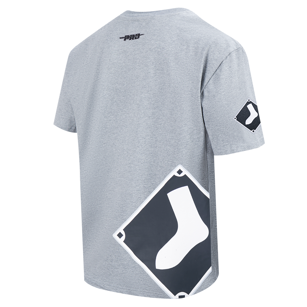 MLB CHICAGO WHITE SOX LIVING LARGE HAUT EN JERSEY DE COTON À ÉPAULES TOMBANTES POUR HOMME (GRIS CHINÉ FONCÉ)