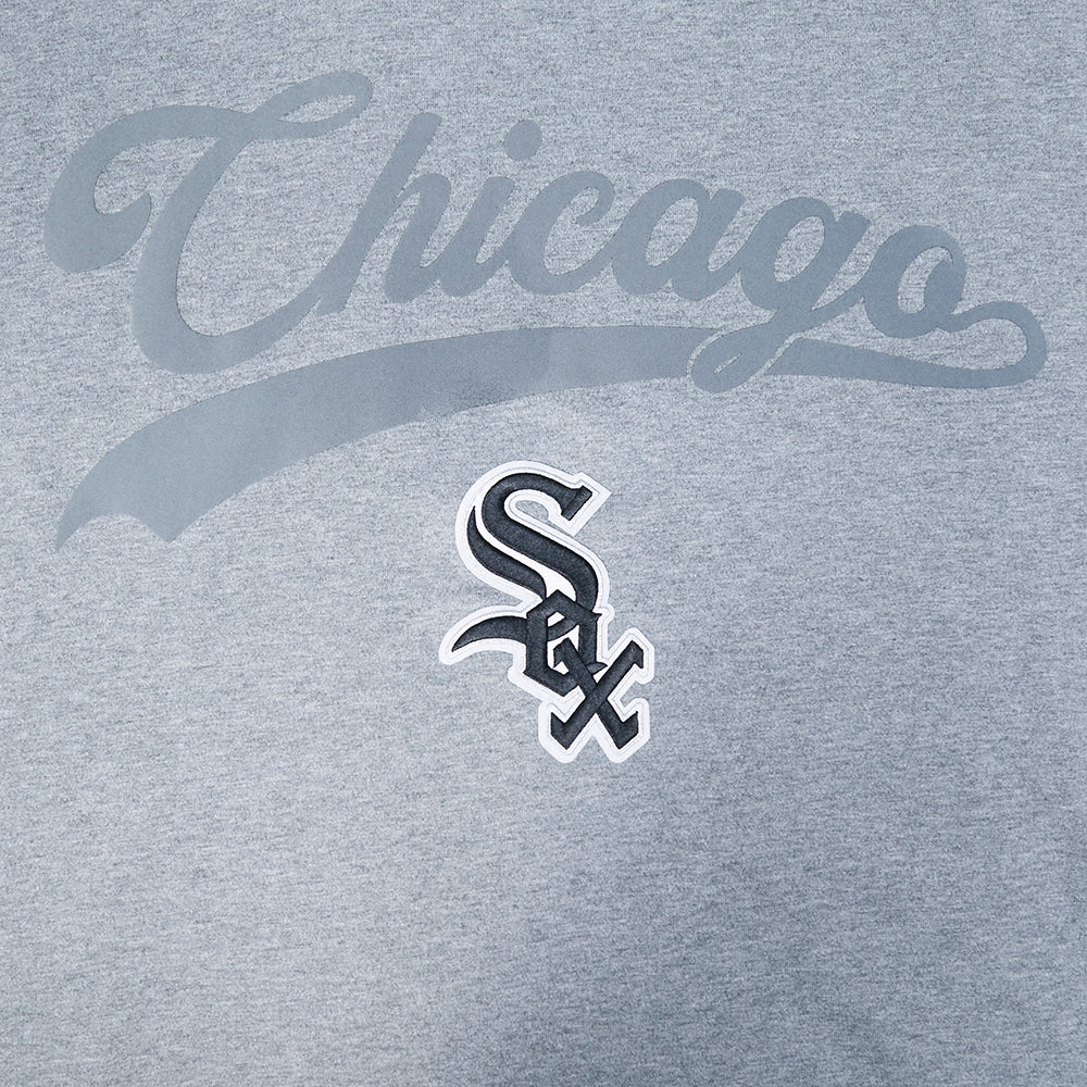 MLB CHICAGO WHITE SOX LIVING LARGE HAUT EN JERSEY DE COTON À ÉPAULES TOMBANTES POUR HOMME (GRIS CHINÉ FONCÉ)