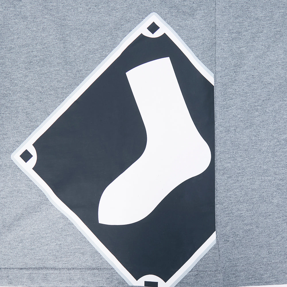 MLB CHICAGO WHITE SOX LIVING LARGE HAUT EN JERSEY DE COTON À ÉPAULES TOMBANTES POUR HOMME (GRIS CHINÉ FONCÉ)