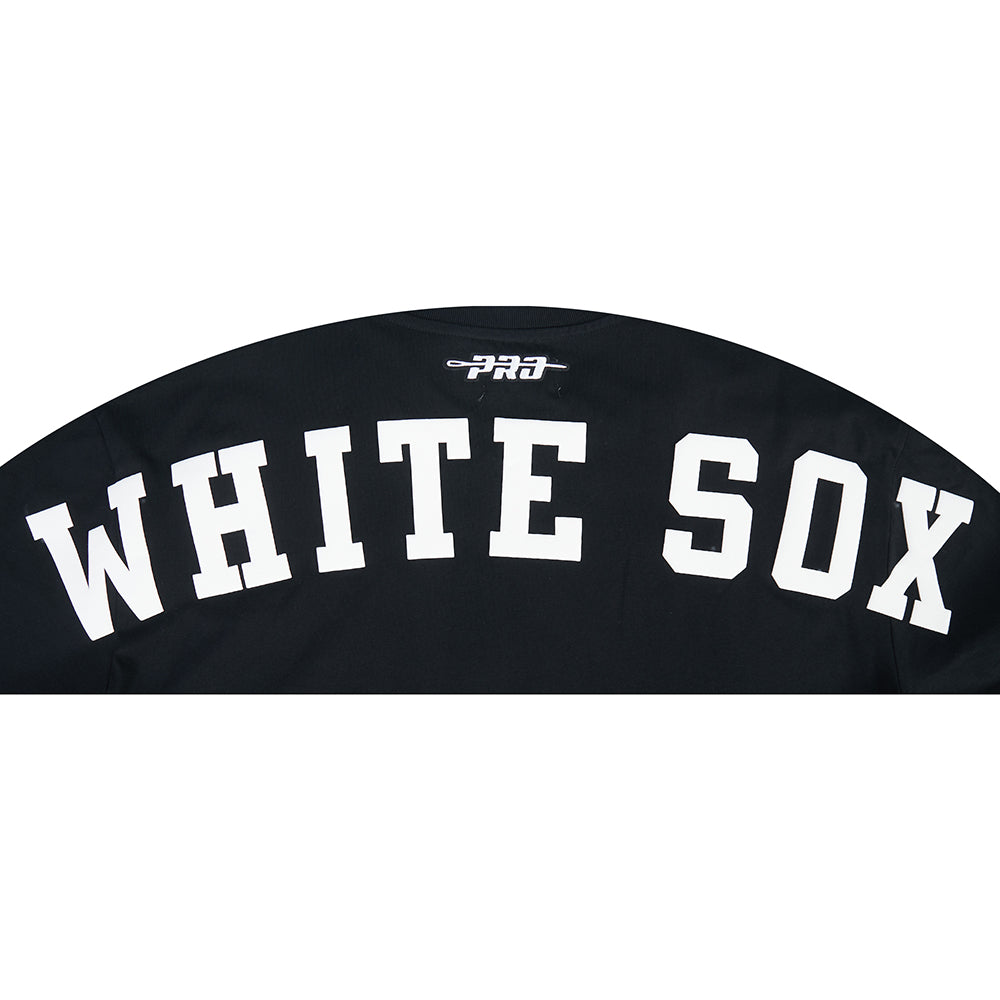 MLB CHICAGO WHITE SOX WINGSPAN HAUT EN JERSEY DE COTON À ÉPAULES TOMBANTES V2 POUR HOMME (NOIR)