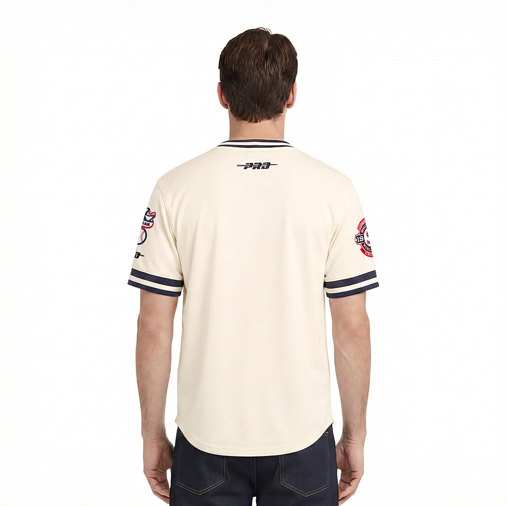 MLB CHICAGO WHITE SOX RETRO CLASSICS HAUT EN MAILLE DOUBLE POUR HOMME (COQUILLE D'ŒUF/NOIR)