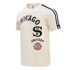 MLB CHICAGO WHITE SOX RETRO CLASSIC HAUT À RAYURES POUR HOMME (COQUILLE D'ŒUF/NOIR)