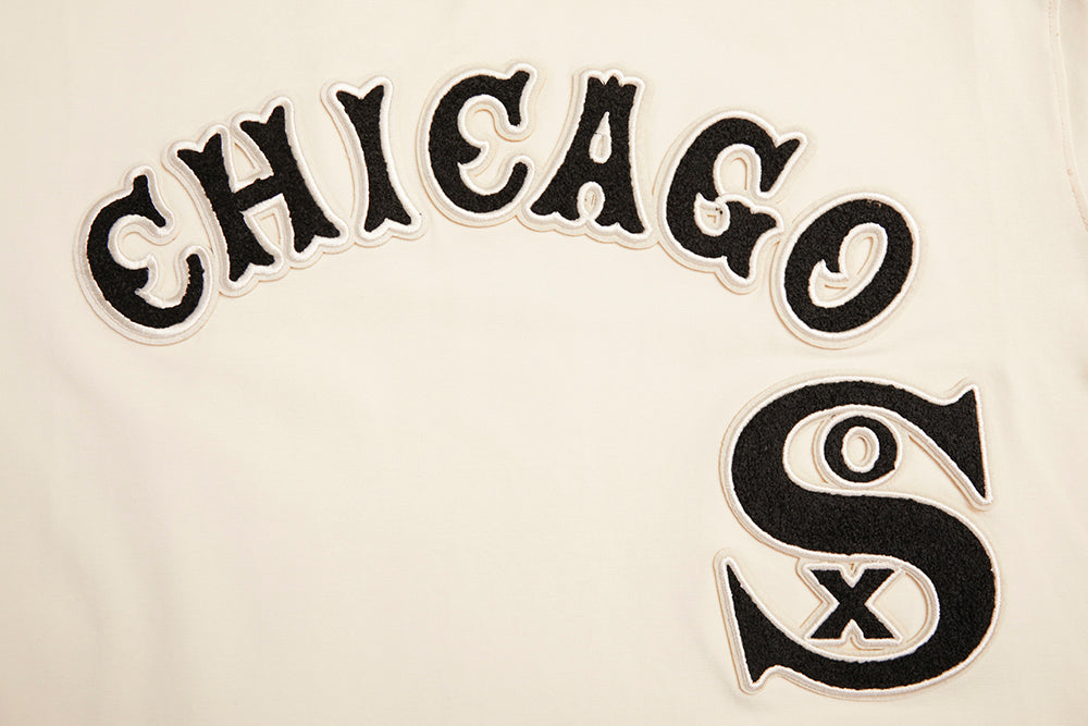 MLB CHICAGO WHITE SOX RETRO CLASSIC HAUT À RAYURES POUR HOMME (COQUILLE D'ŒUF/NOIR)