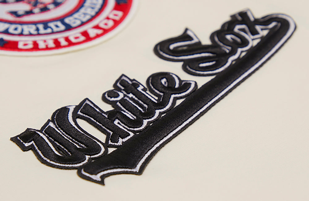 MLB CHICAGO WHITE SOX RETRO CLASSIC HAUT À RAYURES POUR HOMME (COQUILLE D'ŒUF/NOIR)