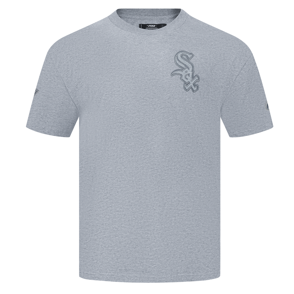 MLB CHICAGO WHITE SOX NEUTRAL HAUT EN JERSEY DE COTON À ÉPAULES TOMBANTES POUR HOMME (GRIS CHINÉ FONCÉ)