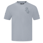 MLB CHICAGO WHITE SOX NEUTRAL HAUT EN JERSEY DE COTON À ÉPAULES TOMBANTES POUR HOMME (GRIS CHINÉ FONCÉ)