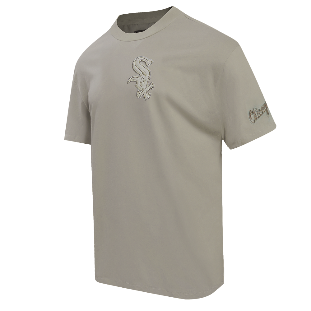 MLB CHICAGO WHITE SOX NEUTRAL HAUT EN JERSEY DE COTON À ÉPAULES TOMBANTES POUR HOMME (TAUPE)