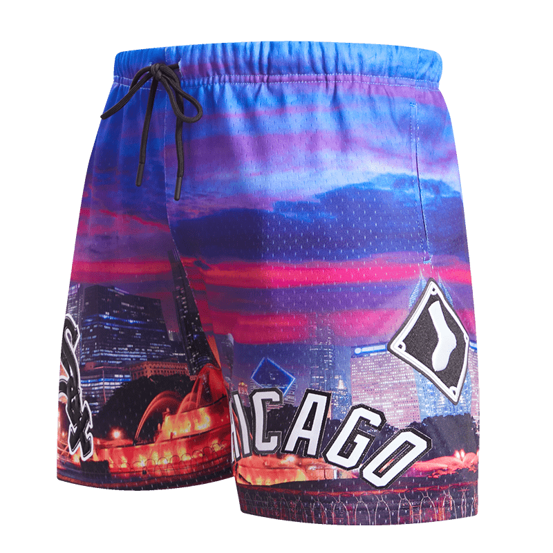 MLB CHICAGO WHITE SOX CITY SCAPE AOP MEN'S MESH SHORT