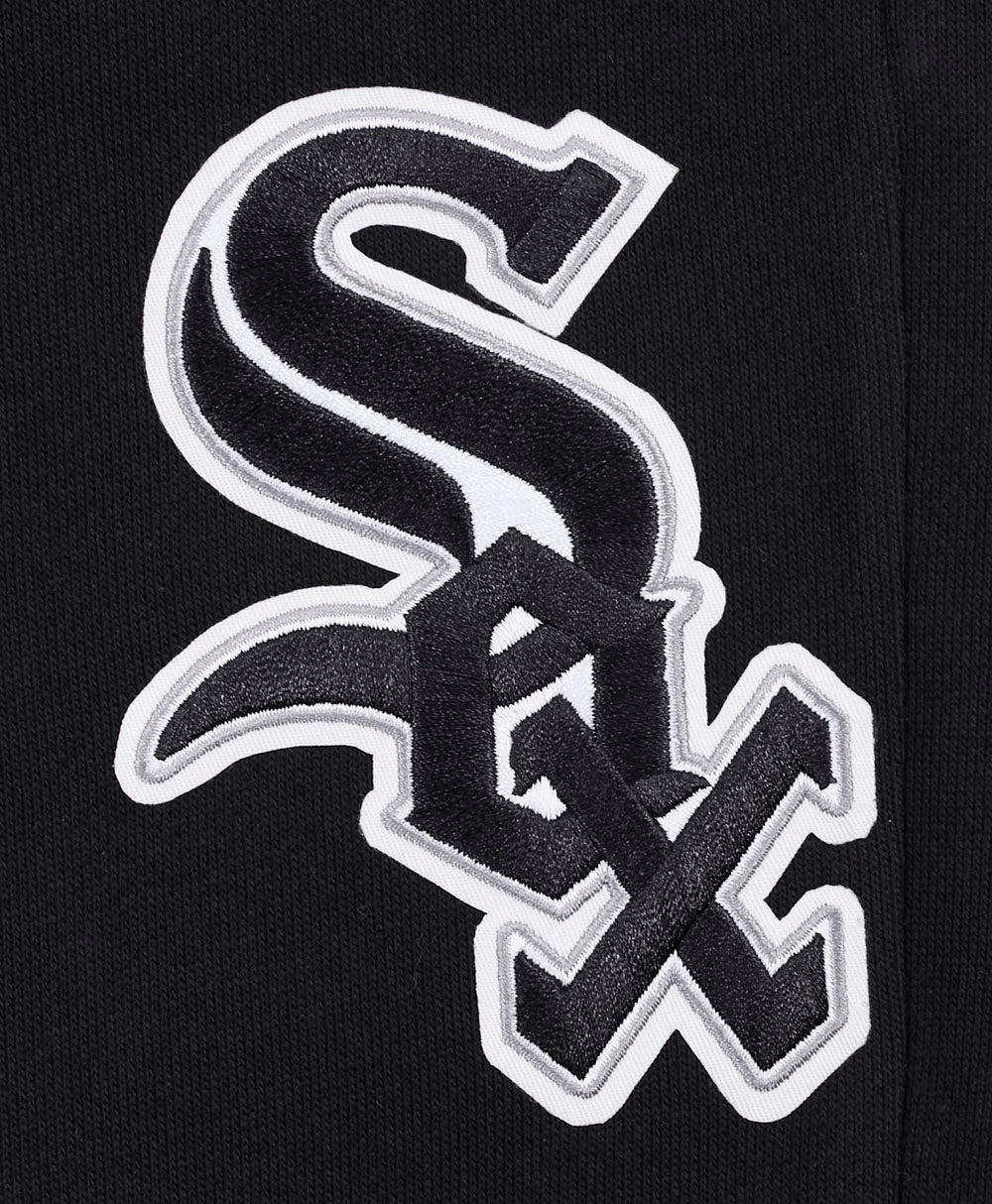 MLB CHICAGO WHITE SOX SCRIPT TAIL PANTALON OUATÉ EN MOLLETON CÔTELÉ POUR HOMME (NOIR/GRIS)