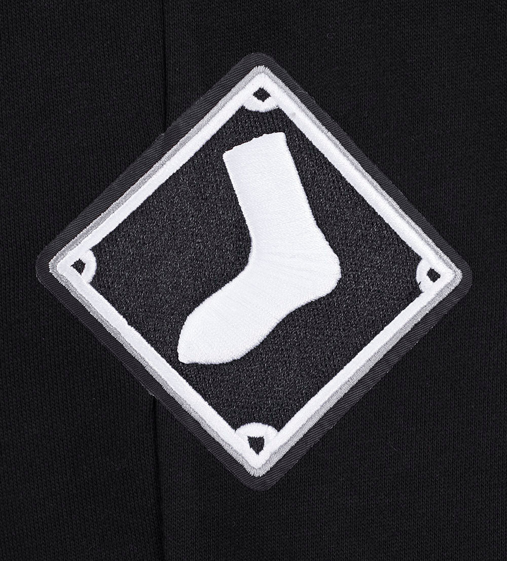 MLB CHICAGO WHITE SOX SCRIPT TAIL PANTALON OUATÉ EN MOLLETON CÔTELÉ POUR HOMME (NOIR/GRIS)