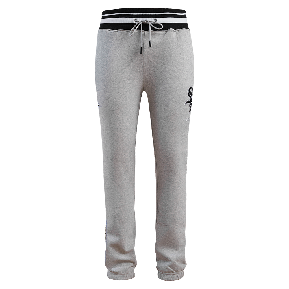 MLB CHICAGO WHITE SOX SCRIPT TAIL PANTALON OUATÉ EN MOLLETON CÔTELÉ POUR HOMME (GRIS CHINÉ/NOIR)