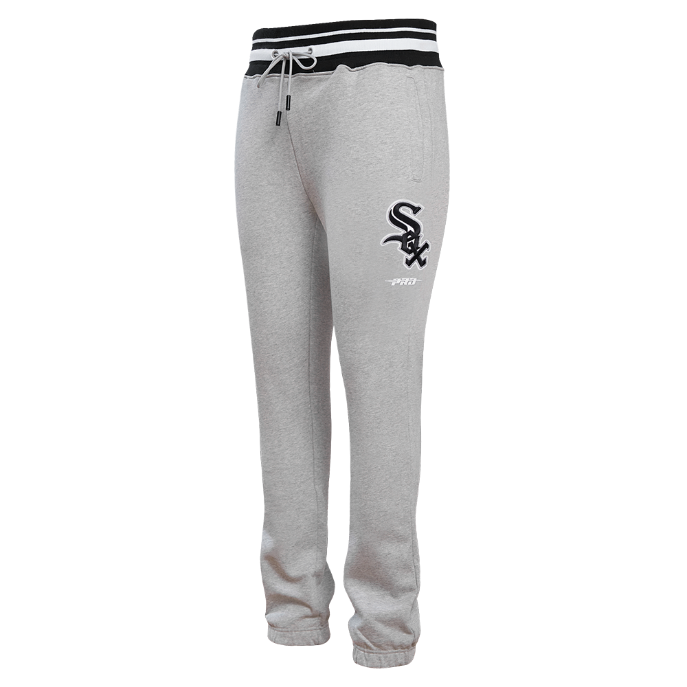 MLB CHICAGO WHITE SOX SCRIPT TAIL PANTALON OUATÉ EN MOLLETON CÔTELÉ POUR HOMME (GRIS CHINÉ/NOIR)